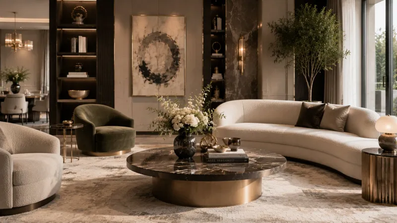 The Circle Effect: Why Circular Coffee Tables Bring Harmony to Luxury Living Rooms