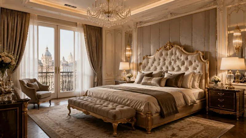 Where Luxury Begins: King Size Beds That Define Palace-Inspired Bedroom Interiors
