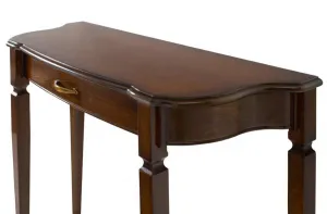 Luxury Wooden Console Table with Curved Apron & Single Drawer Storage Detail View by Luxury Group International