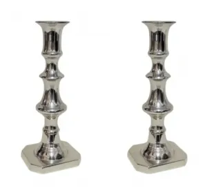Paire de Bougeoirs en Bronze à Balustres Échelonnés de Luxe avec Bases Octogonales par Luxury Group International