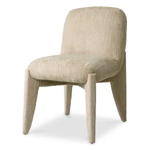 Beige Textured Fabric Modern Luxury Upholstered Dining Chair by Luxury Group International