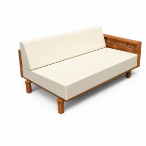 Luxury Two-Seater Teak Outdoor Sofa with Right Armrest by Luxury Group International