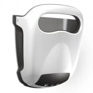 Compact Luxury Automatic Hand Dryer with Eco-Jet Technology in White & Grey Color Variations by Luxury Group International