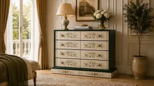 Designing Upward: Why 8 Drawer Dressers Belong in High-Ceiling European Bedrooms
