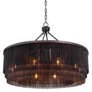 Luxury Black Metal Mesh Drum Chandelier with Industrial Elegance Featured Image by Luxury Group International
