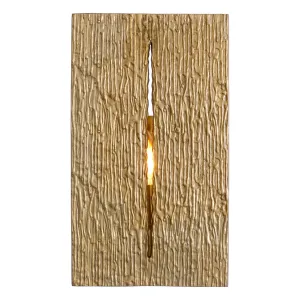 Luxury Gold Textured Wall Sconce with Vertical Design for Sophisticated Interiors by Luxury Group International