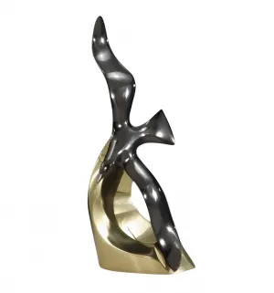 Scultura di Gabbiano Astratto in Bronzo di Lusso con Ali Ampie - Figura in Bronzo di Lusso di Luxury Group International