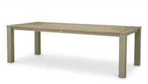 Luxury Aged Teak Outdoor Dining Table 240 cm for Garden Dining Front View by Luxury Group International