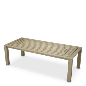 Luxury Aged Teak Outdoor Dining Table 240 cm for Garden Dining Top View by Luxury Group International