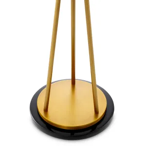 Luxury Alabaster Globe Floor Lamp with Antique Brass Finish Detail View by Luxury Group International