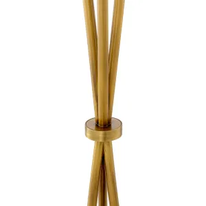 Luxury Alabaster Globe Floor Lamp with Antique Brass Finish Detail View by Luxury Group International