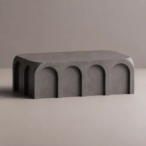 Modern Stone Coffee Table with Sculptural Arch Design for Modern Interiors - Luxury Hotel Furniture by Luxury Group International