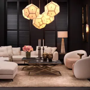 Luxury Armchair Cream / Terracotta 90 cm - Living Room & Hotel Furniture - Luxury Furniture Lifestyle View by Luxury Group International