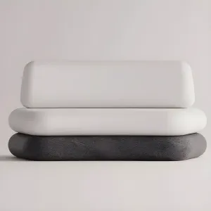 Luxury Armless Outdoor Lounge Sofa with Solid Concrete Base - Luxury Hotel Furniture by Luxury Group International