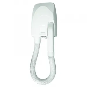 Luxury Automatic Hotel Hair Dryer with Flexible Hose & Integrated Shaver Socket Front View by Luxury Group International