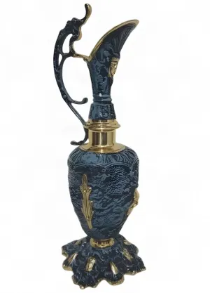 Luxus Barock Bronzevase mit Kannen-Ausguss & Skulptiertem Griff – Luxusvasen von Luxury Group International