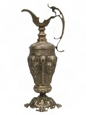Luxus Barock-Krugvase mit kunstvollem Bronze-Relief und dekorativem Sockel – Luxusvasen von Luxury Group International