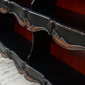 Luxury Baroque Wooden Display Shelve with Decorative Curved Apron - Luxury Shelve Cabinet Detail View by Luxury Group International