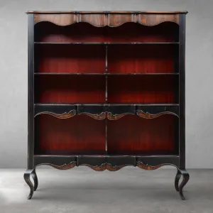 Luxury Baroque Wooden Display Shelve with Decorative Curved Apron - Luxury Shelve Cabinet Front View by Luxury Group International
