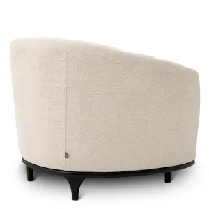 Luxury Beige Curved Armchair 87 cm - Living Room & Hotel Furniture - Luxury Furniture Back View by Luxury Group International
