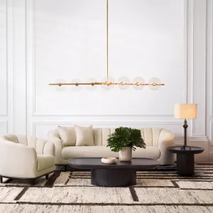 Luxury Beige Curved Armchair 87 cm - Living Room & Hotel Furniture - Luxury Furniture Lifestyle View by Luxury Group International
