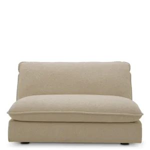 Luxus Beige Mittelmodul für moderne modulare Sofakonfigurationen Vorderansicht von Luxury Group International