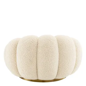 Luxury Beige Modern Round Chair 112 cm - Luxury Living Room & Hotel Furniture Back View by Luxury Group International