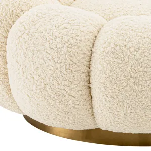 Luxury Beige Modern Round Chair 112 cm - Luxury Living Room & Hotel Furniture Detail View by Luxury Group International
