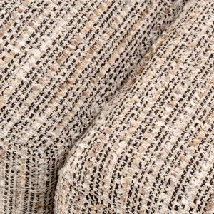 Luxus Beige Gerippte Gepolsterte Bank Ottoman für Elegante Innenräume - Luxus Hotelmöbel Detailansicht von Luxury Group International