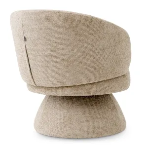 Luxury Beige Upholstered Armchair 93 cm - Living Room & Hotel Furniture Back View by Luxury Group International