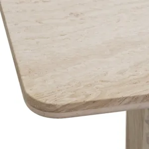 Luxus Beiger Quadratischer Steinesstisch 120 cm – Esszimmer- & Hotelausstattung Detailansicht von Luxury Group International