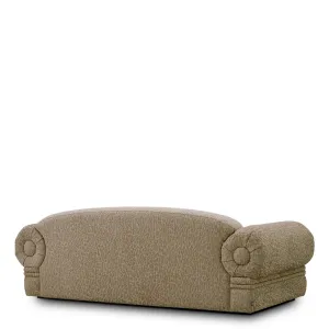 Luxus Beige Texturiertes Geschwungenes Sofa für Designer-Wohnzimmer Rückansicht von Luxury Group International