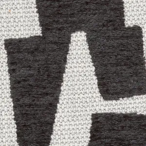 Luxury Black and White Geometric Fabric Designer Armchair - Luxury Armchair Detail View by Luxury Group International