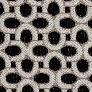 Luxury Black and White Patterned Upholstered Lounge Chair - Luxury Armchair - Luxury Living Room Detail View by Luxury Group International