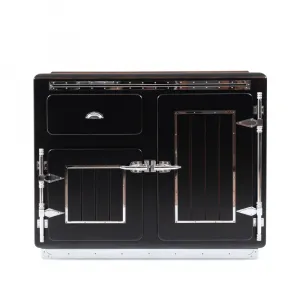 Luxus Schwarzes Designer-Sideboard mit Chrom-Metallverzierung & Mehrfach-Aufbewahrungsschränken – Luxus Sideboard Vorderansicht von Luxury Group International