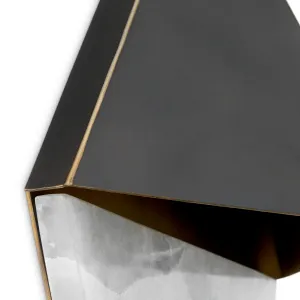 Luxury Black & White Wall Lamp with Golden Accent – 36 cm - Luxury Hotel Furniture Detail View by Luxury Group International