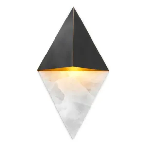 Luxury Black & White Wall Lamp with Golden Accent – 36 cm - Luxury Hotel Furniture Front View by Luxury Group International
