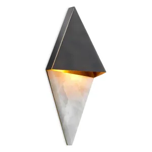 Luxury Black & White Wall Lamp with Golden Accent – 36 cm - Luxury Hotel Furniture Front View by Luxury Group International