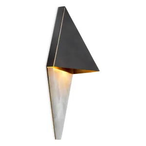 Luxury Black & White Wall Lamp with Golden Accent – 36 cm - Luxury Hotel Furniture Side View by Luxury Group International
