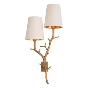 Applique Murale Branche de Luxe – Applique Double Abat-Jour Or Style Arbre Design Vue de face par Luxury Group International