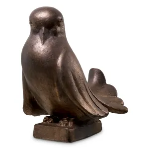 Sculpture de Pigeon à Finition Bronze avec Détails Sculptés des Plumes - Mobilier d'Hôtel de Luxe Vue de face par Luxury Group International