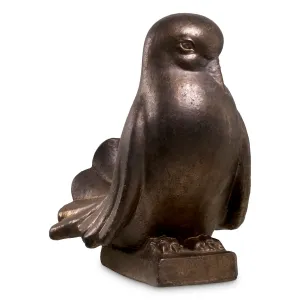 Sculpture de Pigeon à Finition Bronze avec Détails Sculptés des Plumes - Mobilier d'Hôtel de Luxe Vue de côté par Luxury Group International