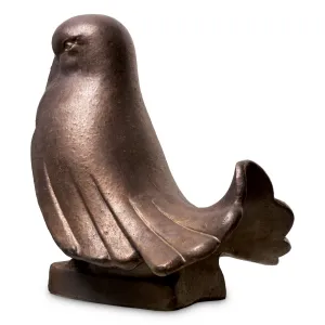 Sculpture de Pigeon à Finition Bronze avec Détails Sculptés des Plumes - Mobilier d'Hôtel de Luxe Vue de côté par Luxury Group International