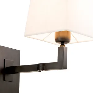 Luxus-Wandleuchte mit Bronze-Finish und verstellbarem Schwenkarm Detailansicht von Luxury Group International