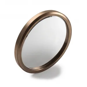 Miroir Mural Rond en Bronze de Luxe avec Cadre Biseauté - Miroir Mural de Luxe - Mobilier d'Hôtel de Luxe Vue de côté par Luxury Group International