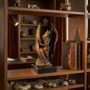Sculpture Figurative de Satan Assis en Bronze de Luxe Vue lifestyle par Luxury Group International