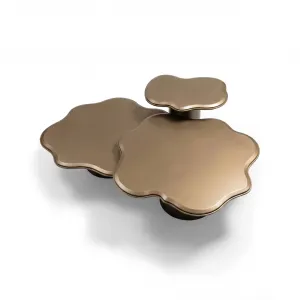 Tavolino da Caffè Scultoreo Multi-Livello in Bronzo di Lusso - Tavolino da Caffè di Lusso Vista frontale di Luxury Group International