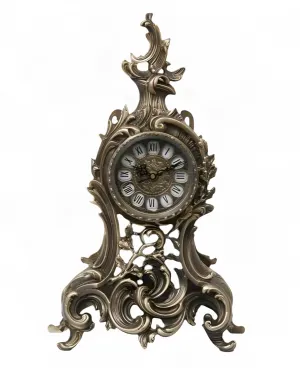 Luxus-Bronze-Tischuhr mit kunstvollem barockem Rankenwerk von Luxury Group International