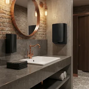 Luxury Brushless Automatic Hand Dryer with Negative Ion Air Purification Technology Lifestyle View by Luxury Group International