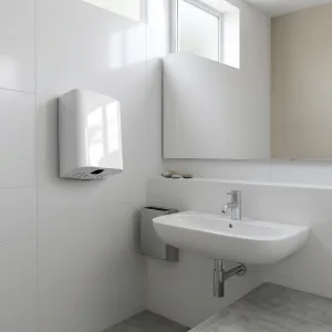Luxury Brushless Automatic Hand Dryer with Negative Ion Air Purification Technology Lifestyle View by Luxury Group International
